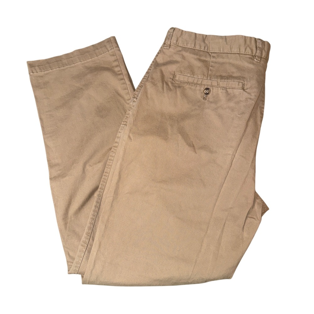 Saks Fifth Avenue Chino Pantsโ 38x32 Tan Khaki Cotton Stretch